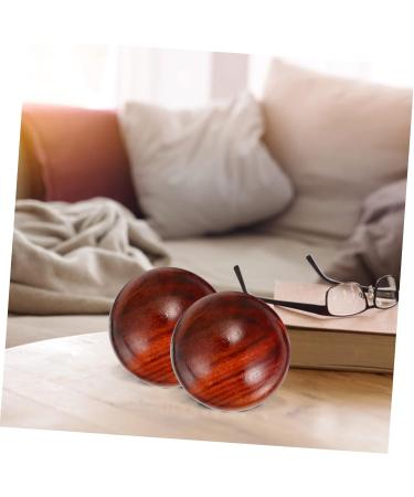 Buy Lurrose 2-Piece Handheld Carving Craft Massage Devices - Baoding Stress Balls & Wooden Toys for Hand Exercise & Relaxation - Perfect Desktop Ornament | International Shipping - Buy Online on GoSupps.com