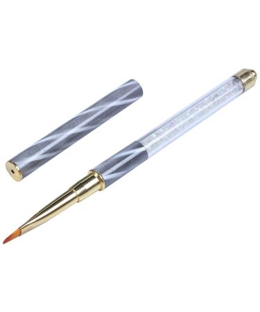 MABSSI Nail Art Brush Pen Rhinestone Acrylic Handle Carving Painting Gel Nail Extension Manicure Liner Pen 03