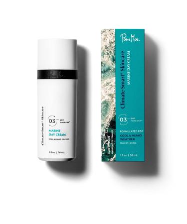 Pour Moi Marine Day Cream Adaptive Moisturizer for Rainy Cloudy Weather Climate-Smart Skincare with Squalane & Thermus Ferment Balancing & Revitalizing 30ml