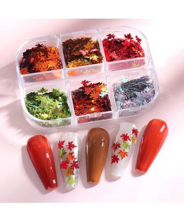Kaluo Snowflake Maple Blade Glitter Flake - Winter Holographic Nail Art & 3D Decorations for DIY Nail Jewelry - Buy Online on GoSupps.com