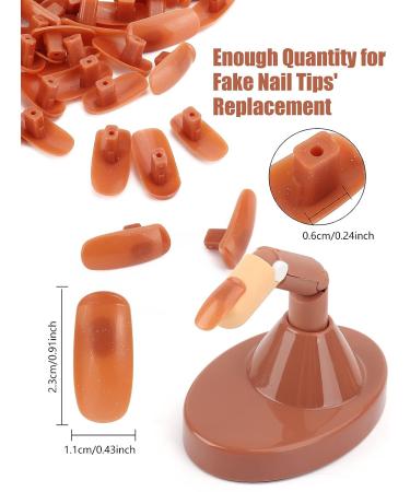 3 Brown Nail Practice Fingers for Acrylic Nails Training | Fake Plastic Hand for Nail Art Beginners - Buy Online on GoSupps.com