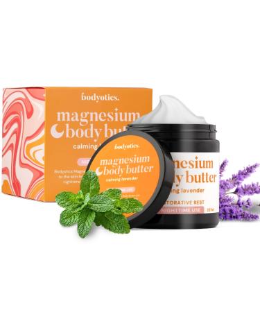 Bodyotics Magnesium Body Butter - Nighttime Magnesium Cream For Women Pregnancy & Postpartum Comfort (Calming Lavender Scent 8oz) - Buy Online on GoSupps.com