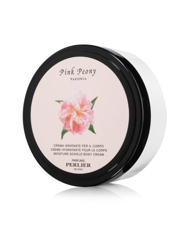 Perlier Pink Peony Body Cream - Moisturizing Non-Greasy Cream For Dry Skin - Formulated for Extra Hydration to Hands Feet Elbows Legs and Body 6.7 Oz 6.7 Ounce (Pack of 1)