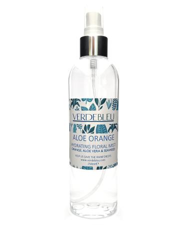 Verdebleu - Hydrating Aloe Orange Water - Hydrating and Aromatic Cleanser Toner Primer to Scent and Refresh. We Donate 5% of Profit to Help Save Rainforests. 250ml