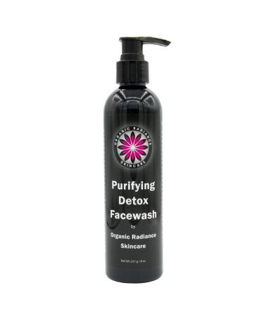 Purifying Black Facewash Activated Charcoal Cleanser for Acne-Prone Skin Pollution Defense Sunscreen & Makeup Removal Gentle for Sensitive Skin with Bilberry 8 oz