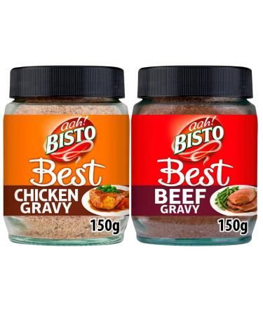 Gravy Granuals Bundle with Bisto Best Chicken Gravy Granules 150g and Beef Gravy Granuals 150g (2 Pack)