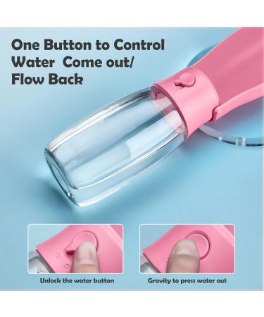 Peteast 550ml Foldable Dog Water Bottle - BPA-Free Travel Hydration for Pets | Ideal for Hiking & Outdoor Adventures (Pink) - Buy Online on GoSupps.com