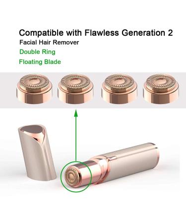 Gominyuf Facial Hair Remover Replacement Heads - Compatible with Finishing Touch Flawless Gen 2 | 4 Pieces & Cleaning Brush - Buy Online on GoSupps.com
