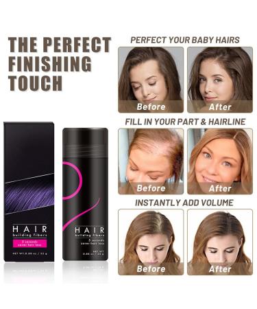 0.88oz Hair Building Fibers for Thinning Hair & Bald Spots - Instantly Thicker Hair Filler for Men & Women - Light Brown - Buy Online on GoSupps.com