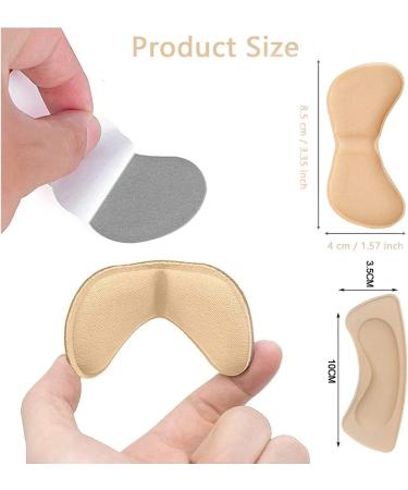 4 Pairs Heel Cushions - Ultimate Protection & Comfort for Shoes | Self Heel Inserts & Sponge Heel Pads - Buy Online on GoSupps.com