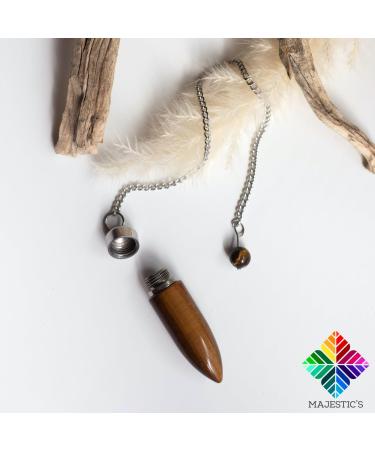 Buy Tiger Eye Prevention Pendulum - Radiesthesia Tool for Energy Healing | International Shipping Available - Buy Online on GoSupps.com