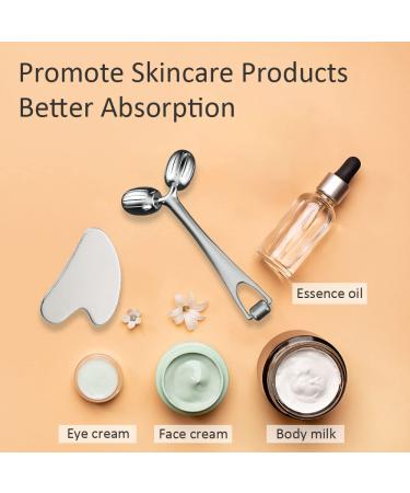 Metal Face Roller & Gua Sha Massage Tool for Face, Neck, Eye & Body Skin Care - Facial Roller for Women - Buy Online on GoSupps.com