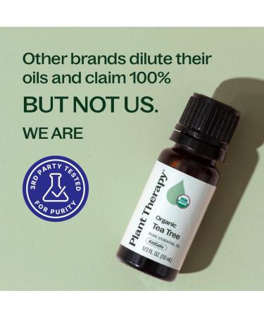 Plant Therapy Organic Tea Tree Oil (Melaleuca) 100% Pure USDA Certified Organic Undiluted Natural Aromatherapy for Skin Hair and Toenails Therapeutic Grade 10 mL (1/3 oz) - Buy Online on GoSupps.com