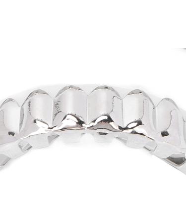 Hip Hop Teeth Fashionable Convenient Halloween Hip Hop Teeth for Women for Halloween Party for Hip Hop Fashion Shows for Men(Silver) - Buy Online on GoSupps.com