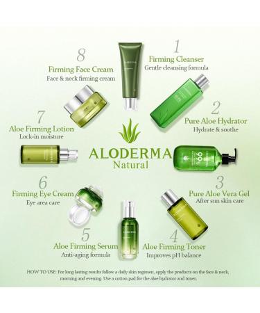 Aloderma Basic Aloe Firming & Nourishing Set - 4 Pieces - 2pcs x Firming Cleanser Firming Cream 200g Aloe Vera Gel - Buy Online on GoSupps.com