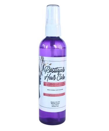 Rastta Rosewater Conditioning Loc and Body Spray - Black Amber and Lavender Fragrance - 4oz (4 oz) 4 Fl Oz (Pack of 1)