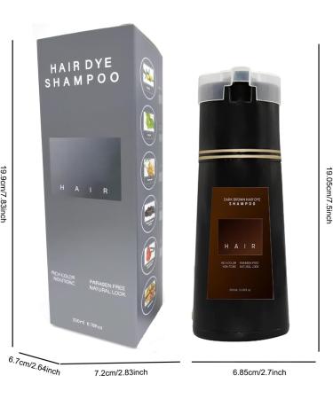  YUNZHIHUI 3-in-1 Hair Colouring Shampoo with Natural Botanical Ingredients for Women and Men Instant Colouring and Long-Lasting Hold (Dark Brown) - Buy Online on GoSupps.com