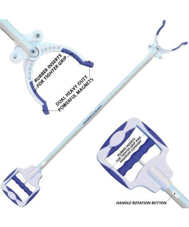 Grabber Buddy Aluminum Reacher Tool 30 Inch - White/Blue - 2.5 Foot - 1 Count - Buy Online on GoSupps.com