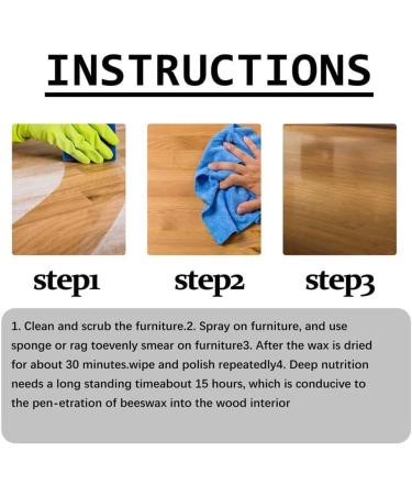 DENGWANG Beeswax Spray Furniture Polish Natural Micro-molecularized Beeswax Spray The Original Bees Wax Furniture Polish and Cleaner Beeswax Spray for Wood Floors (1PCS-B) - Buy Online on GoSupps.com