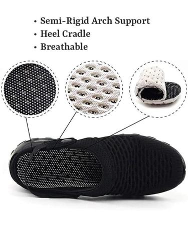 Diabetic Walking Air Cushion Orthopedic Slip-on Shoes for Men Women - Black, Size 11 - Buy Online on GoSupps.com