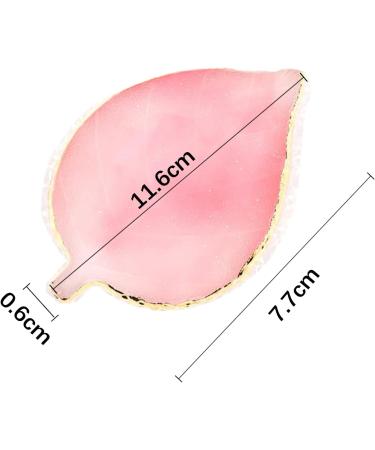 Jimkply 1 Piece Resin Nail Art Palette with Gold Edge Nail Art Palette Multifunctional Mixing Palette for Manicure Makeup and Nail Design Pink Leaves Leaves Pink - Buy Online on GoSupps.com