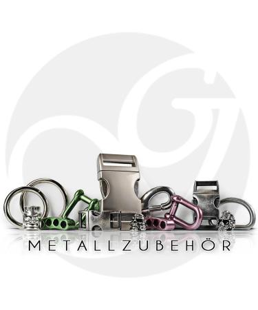 High-Quality Steel O-Ring Set for DIY Dog Leash - 5 Non-Rusting Welded Rings Black Matte 16mm Inside - Perfect for Paracord 550 - Buy Online on GoSupps.com