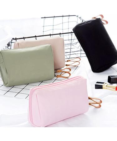 Buy Large Capacity Makeup Bag - Polyester Toiletry Bag with Smooth Zipper for Women & Girls - Travel & Home Storage in Black & Red - Buy Online on GoSupps.com