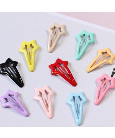 Daycount 10pcs Colorful Stars Duckbill Hair Clips for Ladies, Teens, Girls - Hair Salon Hairpins (Random Color) - Buy Online on GoSupps.com