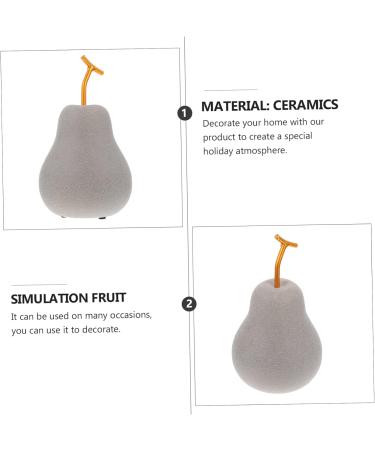 Zerodeko 1pc Simulated Fruit Ornaments Decorative Apples Tv Stand Decor Items Home Accents Decor Porcelain Figurine Bookcase Decor Work Desk Decor Vegetables Accessories Christmas Ceramics Silver M - Buy Online on GoSupps.com