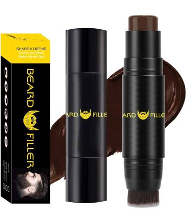Beard Pencil Filler - Beard Enhancer Double End Stick Long Lasting Waterproof Beard Pen Fill Shape & Define Your Beard Dobooo Dark Brown - Buy Online on GoSupps.com