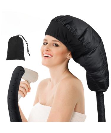 Hadio Ultimate Bonnet Hood Hair Dryer -Adjustable Satin Diffuser Drying Cap- Suitable for Hand Held Hair Dryer Extended Hose Length -Styling Curling & Deep Conditioning -Fits All Head & Hair Sizes