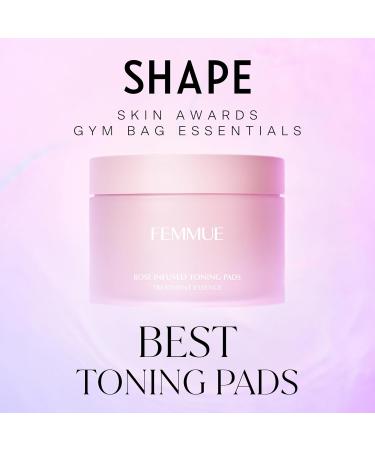 FEMMUE Rose Infused Face Toning Pads (60 Pack) | Daily Exfoliating Toner Cotton Rounds with Rose Water | Korean Skin Care New Rose Infused Toning Pads - Buy Online on GoSupps.com