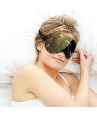 Woods Eagle Sleep Eye Mask & Blindfold | Elastic Strap Headband for Men Women | Ideal for Sleep, Travel, and Nap - Buy Online on GoSupps.com