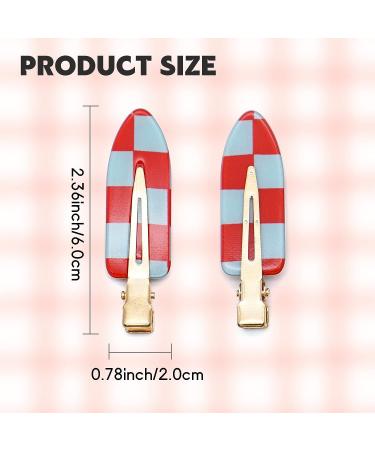 PAPARELA 9PCS No Bend Checkerboard Hair Clips - Resin Flat Styling Barrettes for Women and Girls - Buy Online on GoSupps.com