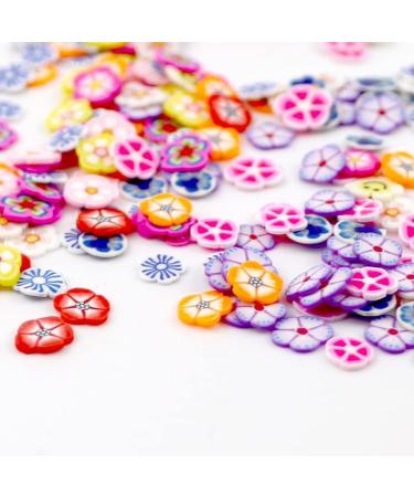 Flower Nail Art Charms - Colorful 3D Polymer Fimo Slices for Stunning Nail Designs | International Shipping Available - Buy Online on GoSupps.com