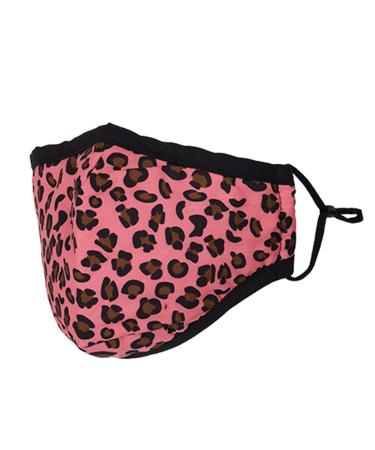 Washable Reusable 3 Layer Cotton Face mask Face Covering Bandana Face Mask Breathable Fashion Face Mask for Protection Against Pollution Pink 4pcs