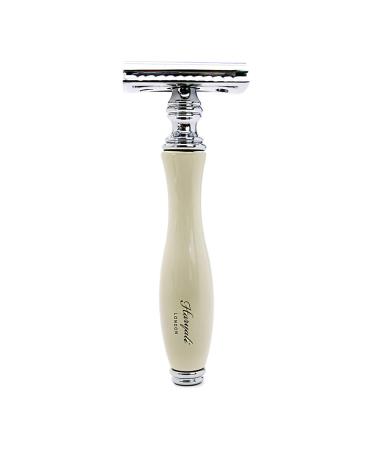 Premium Shaving Set for Men - Silver Lace Brush Double Edge Razor Stainless Steel Stand & Haryali London Soap - International Shipping Available - Buy Online on GoSupps.com