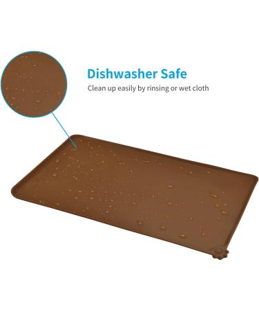 AUDWUD Silicone Waterproof Dog & Cat Feeding Mat | Anti-Slip Pet Bowl Mat 47x30 cm | Durable & Easy to Clean - Buy Online on GoSupps.com