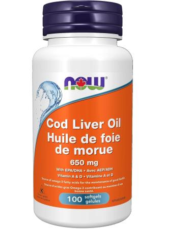 Now Foods Cod Liver Oil Double Strength Vit A&D 100gel