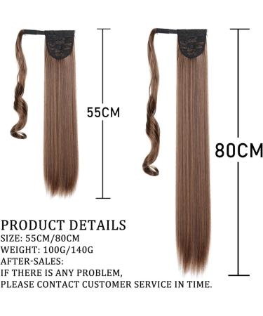 Hair Chignon 22-32 Inch Synthetic Long Straight Ponytail Headband Ponytail Wig Wrap Hair Clip Extensions Ponytail Bun for Women Messy Bun Hair Piece (Color : 18 Size : 32inches) - Buy Online on GoSupps.com