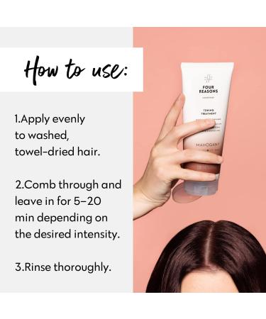 Four Reasons Color Mask Mahogany - Toning Treatment & Color Depositing Conditioner - 27 Shades - Semi Permanent Hair Dye - Vegan & Cruelty-Free - 6.76 fl oz - Buy Online on GoSupps.com