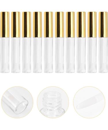 Sewroro Lot de 10 Tubes L vres Brillants Vides 10 Ml Transparents Bouchon Dor Tube Rond en Plastique L ger pour Gloss Huiles L vres et Rouges Liquides Usage Cosm tique Quotidien - Buy Online on GoSupps.com