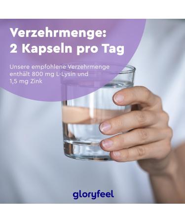 Buy L-Lysine 400 Vegan Capsules - 1000 mg Essential Amino Acid with Zinc for Immune & Skin Health - Herbal Fermentation - Fast International Shipping - Buy Online on GoSupps.com