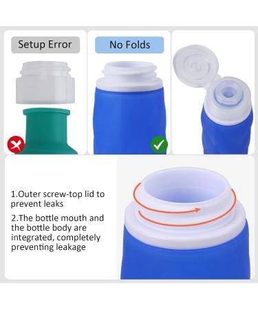 6-Pack FANERFUN Silicone Travel Bottles - TSA Approved Leak Proof 3oz Containers for Toiletries, Shampoo, Lotion, Conditioner - Blue - Buy Online on GoSupps.com