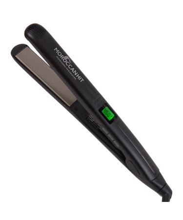 1-Inch Titanium Ceramic Flat Iron Hair Straightener with Variable Temp and LCD Display by Moroccan Hit