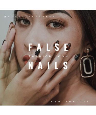 Buy Vatocu Long Matte False Nails - Butterfly & Leopard Print Acrylic Stick-On Nails for Women & Girls (24pcs) - Buy Online on GoSupps.com