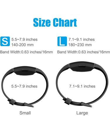 Vancle 3 Pack Silicone Sport Replacement Bracelets for Fitbit Inspire HR Inspire & Inspire 2 - Black Marine Blue Gray - Buy Online on GoSupps.com