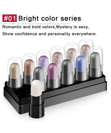 Buy AMY'S DIARY 12-Color Glitter Eyeshadow Stick Set Waterproof Smoky Eye Makeup Pen Perfect for Stunning Looks - Buy Online on GoSupps.com