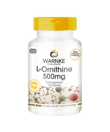 L-ornithine Capsules - 500mg - Vegan - 100 Capsules | Warnke Vitalstoffe - Buy Online on GoSupps.com