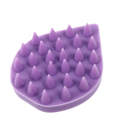 PartyKindom 1pc Bath Brush Laundry Collector Silica Gel Birthday Gift Violet Hair 8.5x7cm purple